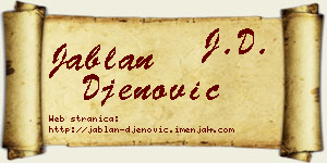 Jablan Đenović vizit kartica